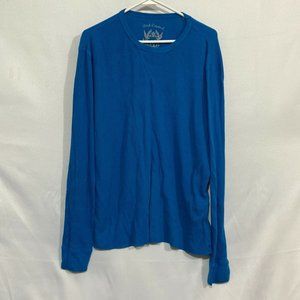 Red Camel Mens Blue Long Sleeves Cotton Blend Crew Neck T Shirt Size X-Large